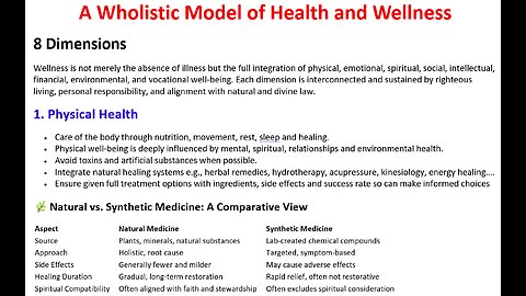 Wellness Model in New System under our Creator