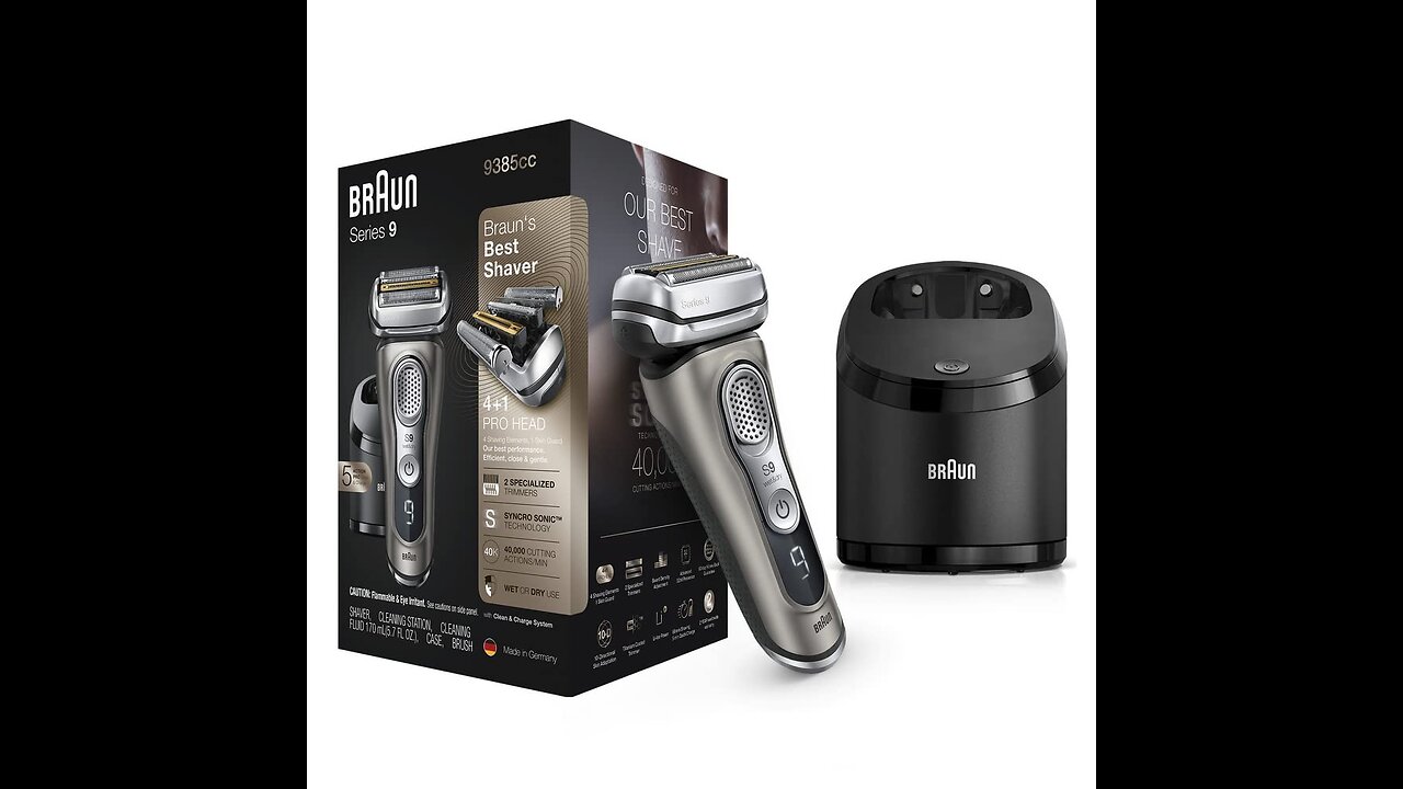 Braun Series 9 9385cc Latest Generation Electric Shaver