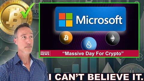 Microsoft Picks SUI, Bitcoin & Ethereum. Tron Flips ETH & GENIUS Bill WILL PASS!