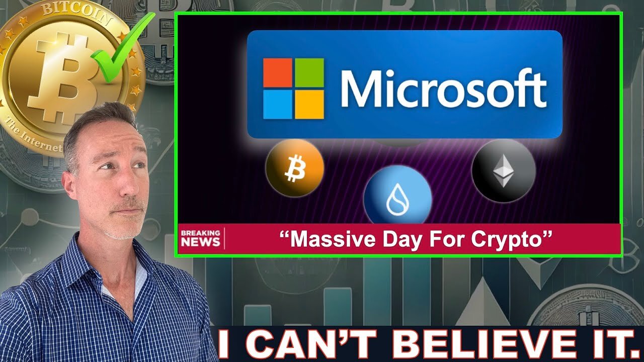 Microsoft Picks SUI, Bitcoin & Ethereum. Tron Flips ETH & GENIUS Bill WILL PASS!