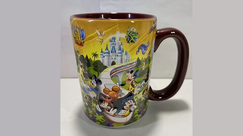 Vintage Walt Disney World 3D Collectable Mug. Four Parks One World - Brown (UGC)