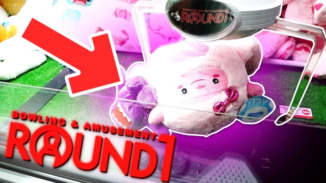 UNBELIEVABLE Claw Machine Wins at Round One Arcade!