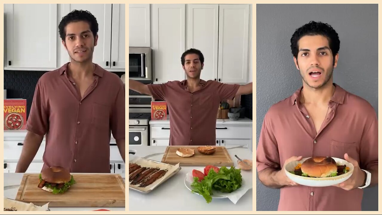 Mena Massoud’s Go-To Plant-Based Bagel Sandwich Tutorial!