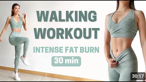 30 MIN WALKING CARDIO WORKOUT | Intense Full Body Fat Burn at Home ~ Emi