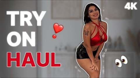 [4K] ❣️ TRY ON HAUL | Jupe Courte Moulante Noire Élégante