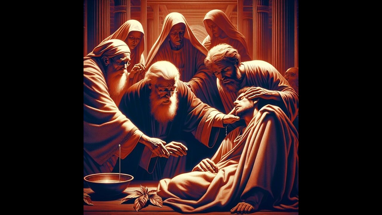 James 5:1- 20 Are you sick? Call an elder to pray over you with oil, confess your sins, be healed.