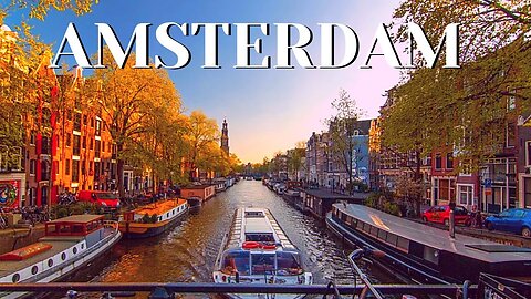 Iconic Amsterdam, Netherlands Walking Tour - 4K