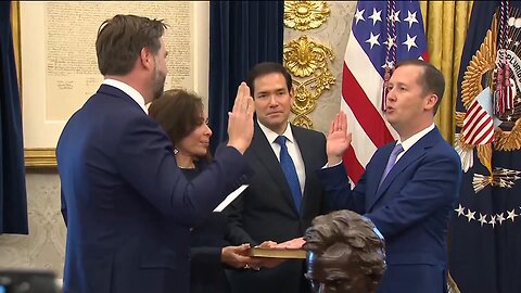 President Donald Trump attends the swearing-in ceremony of Sergio Gor as the new U.S. Ambassador to India - November 10, 2025