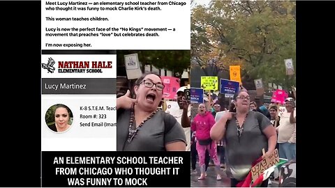 Meet Lucy MARTINEZ, Chicago Elementary Teacher Who Mocked CHARLIE KIRK'S MURDER! NAME & SHAME HER! SHOULD BE FIRED!? ILLEGAL? DEI?