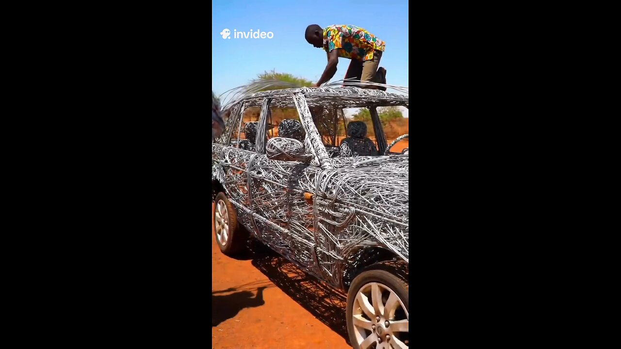 African men build their own Range Rover and Rolls-Royce using wires. #IchasuliIwe