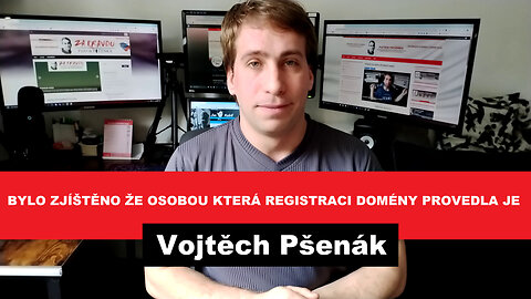 Vojtěch Pšenák je osoba která falešnou web stránku zaregistroval
