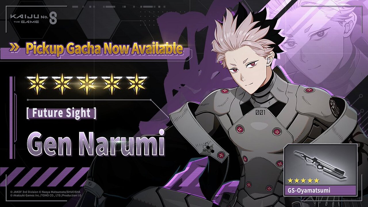 KAIJU NO 8 THE GAME BannerGameplay ★5 [Future Sight] Gen Narumi ★5 Rin Shinonome