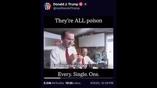 President Trump posts this clip on vaccines: " They’re All Poison!"