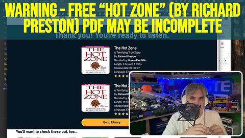 Quick book update notes on Richard Preston books (current free Hot Zone PDF may be incomplete!)