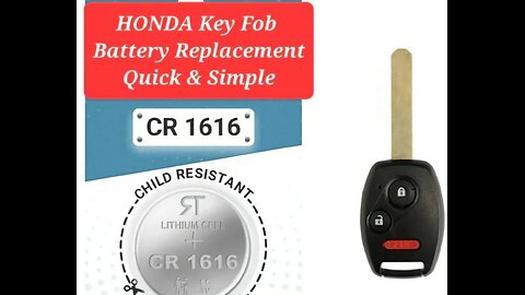 QUICK & SIMPLE - Honda Key Fob Battery Replacement