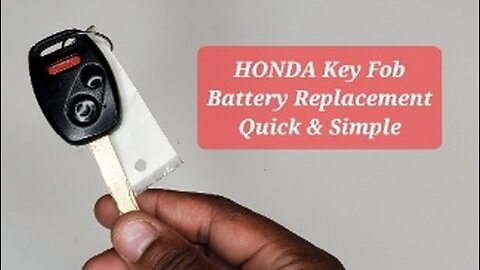 QUICK & SIMPLE - Honda Key Fob Battery Replacement