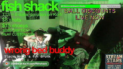 Drunk slack_au jumps into his parents bed... and is ready to burn it all down | fish shack / FTL Streaming