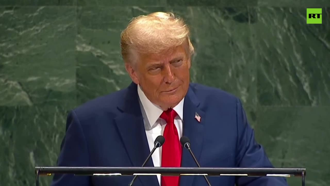 Trump made the UN audience laugh from the very first second