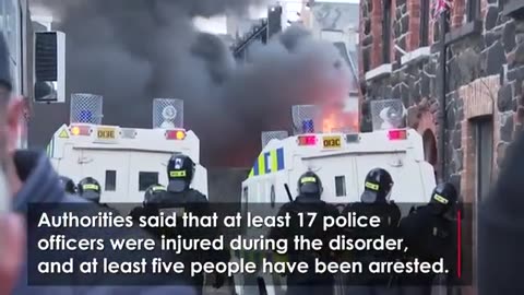 Meanwhile, in Northern Ireland, Rioters set fire to buildings as violence spills across towns