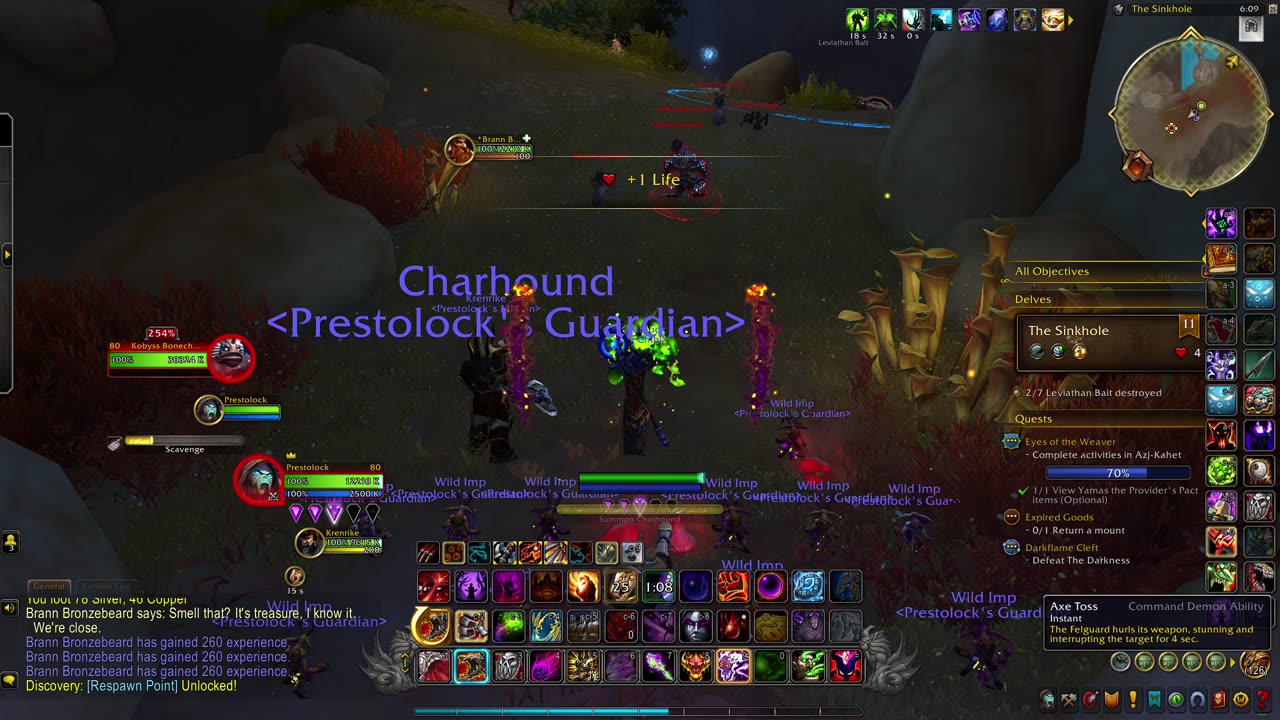 World of Warcraft The Sinkhole Level 11 Delve Season 3 Warlock Solo
