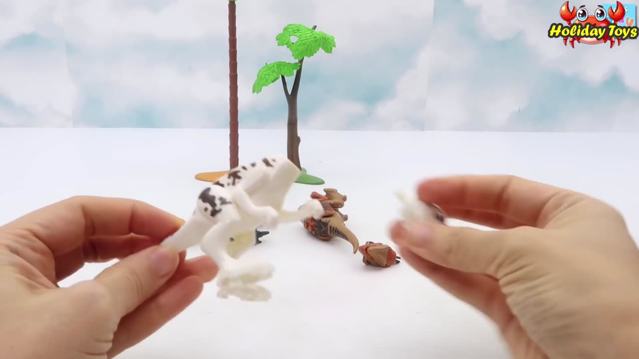 Assemble Blue and Red Dino Head Puzzle inside the House