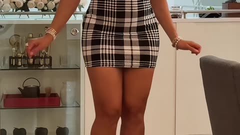 Keeping it classic in this black and white plaid