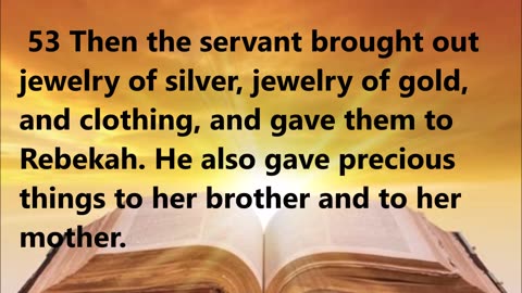 The family agrees to give Rebekah to Isaac