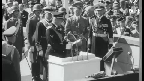 Hitler Launches the German Cruiser Prince Eugen (1938)