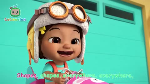Learn Shapes with Nina! Airplane Clouds Song | CoComelon Nursery Rhymes