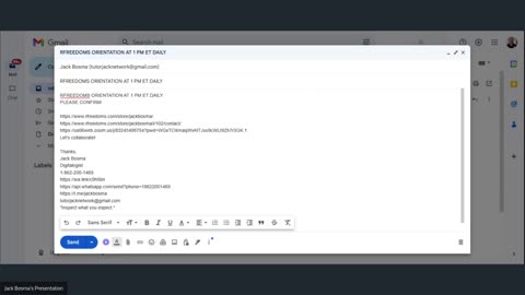 RFREEDOMS ORIENTATION AT 1 PM ET DAILY