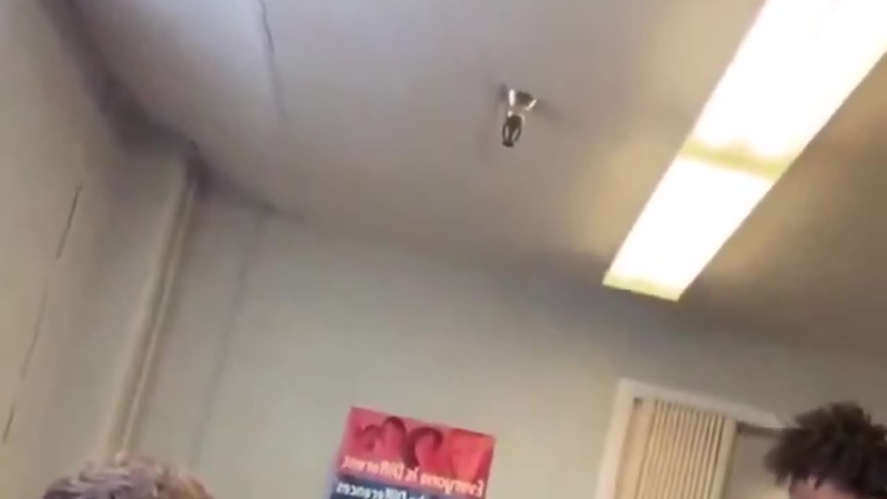 To prove he's a real man he hits a woman from behind for no reason.