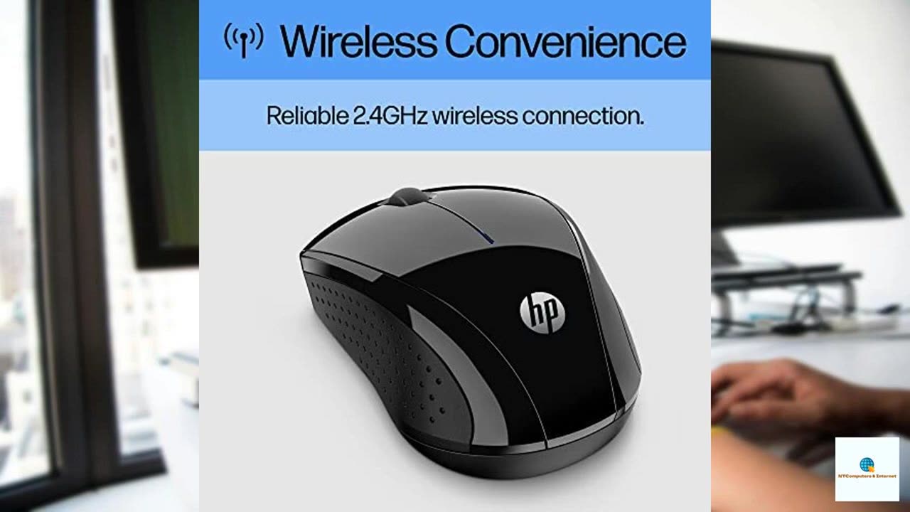 HP X3000 G3 Wireless Mouse - Black, 15-Month Battery, Side Grips for Control, Travel-Frien