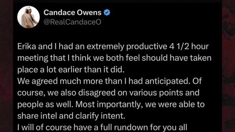 Candace Releases Statement mtg Erika Kirk