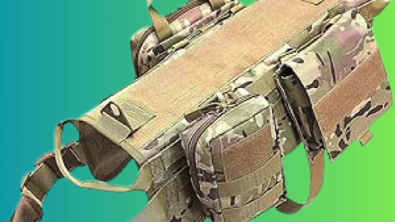 Arnês tático para cão com malas