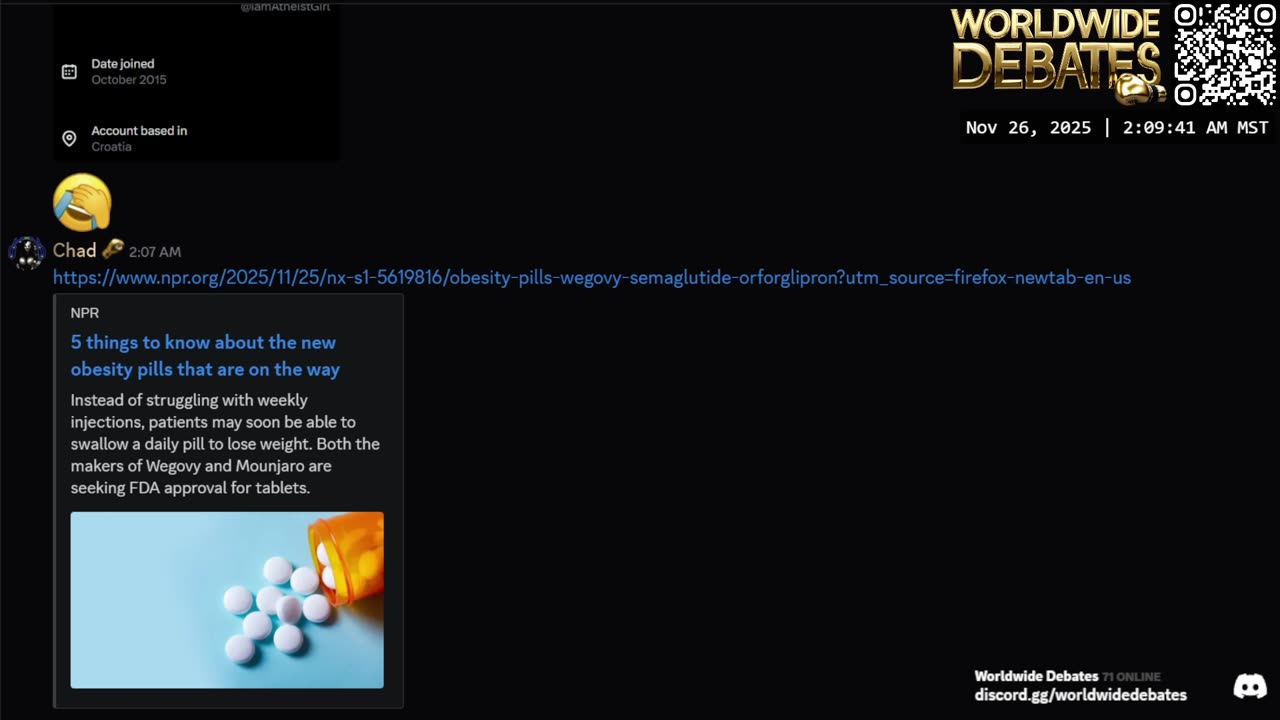 0190 WIDESTREAM - Worldwide Debates - YouTube/Twitch/Rumble