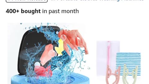 Folding Washing Machine, Mini Washing Machine with 3 Cleaning Modes