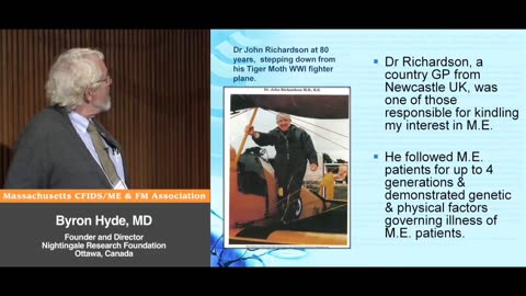 Dr. John Richardson, a GP from Newcastle, United Kingdom, who was one of those responsible for kindling my interest in M.E. - Byron Hyde, MD