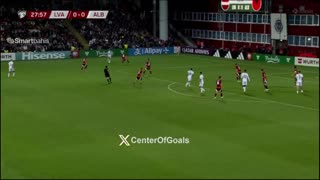 Albania takes the lead against Latvia