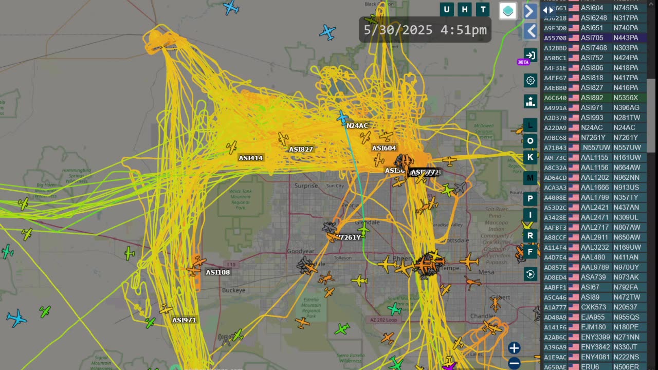 Bohemian Grover Commifornia N24AC leaves KPHX - May 30th 2025 - no audio -