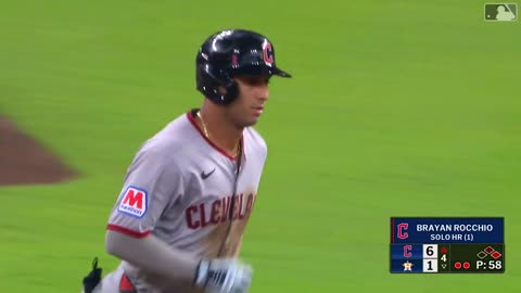 Brayan Rocchio sacudió su primer jonrón de 2025
