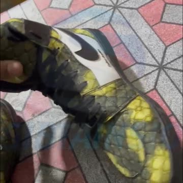 Custom PREMIUM Cordura Shoes | Snake Printed Sneakers 👟