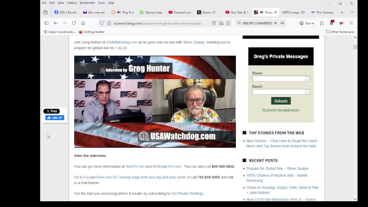 Prepare for Global War – Steve Quayle part 2