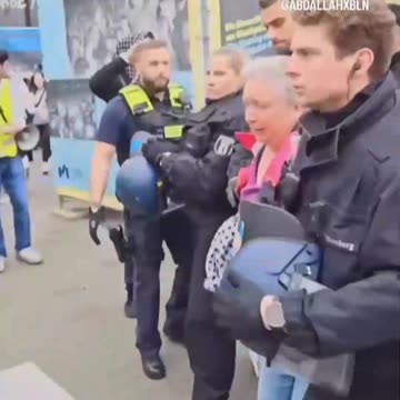 🇩🇪 La polizia tedesca arresta una signora per la protesta pro-Palestina