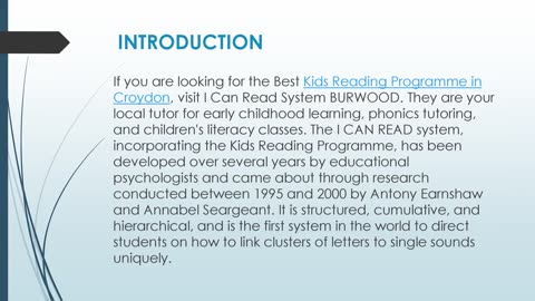 Best Kids Reading Programme in Croydon