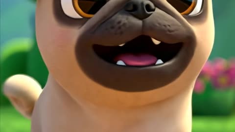 Funny pug cartoon for kids