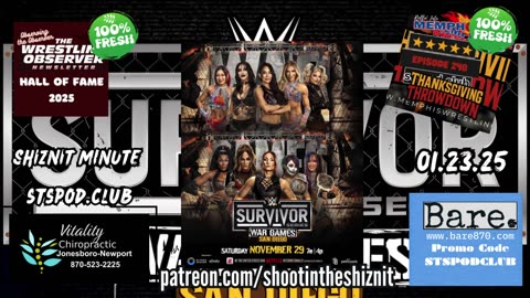 SHIZNIT MINUTE 11.23.25 - BT TALKS SMACKDOWN & WOMEN'S WAR GAMES!!