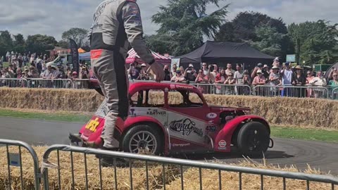 Stunt Driver Gets Out of Car While Doing Donuts