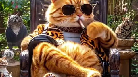 Ai Cat Living In Rich Life
