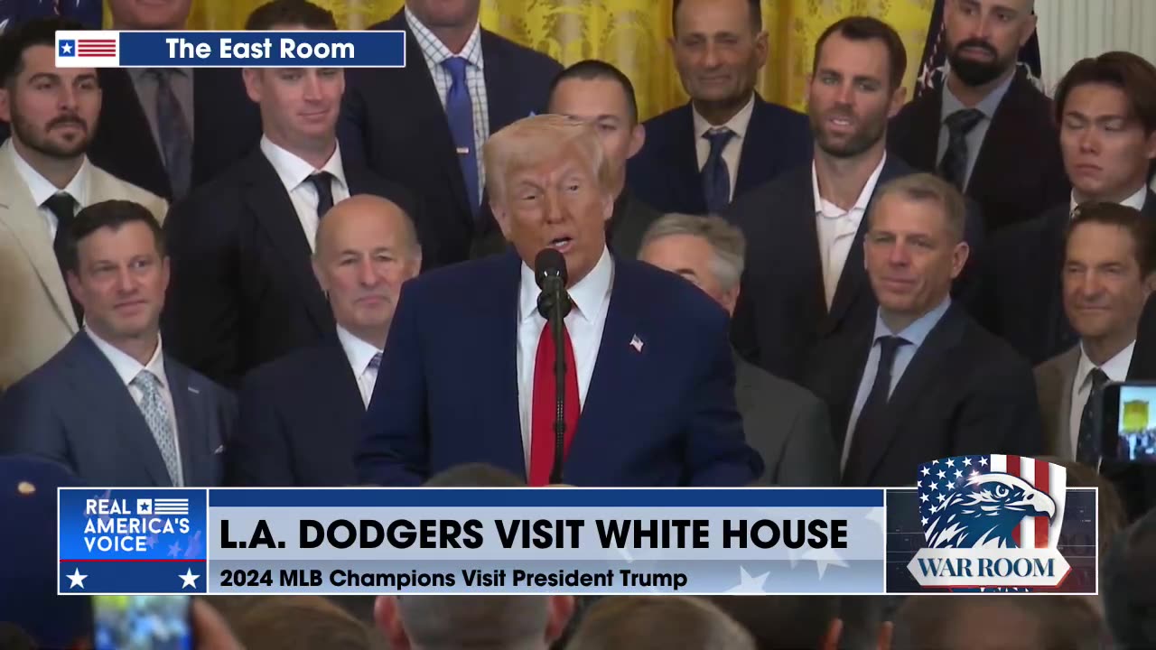 WHITE HOUSE: 2024 MLB Champs LA Dodgers Visit President Trump