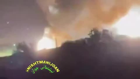 Ballistic missiles bases in Iran in flames.
